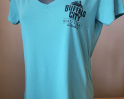 V-Neck Ladies Tee Shirt - Buffalo City Distillery