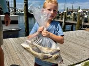 Miss Oregon Inlet II Head Boat Fishing, Happy Anglers