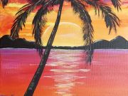 Buffalo City Distillery, "Sunset Palm" Paint and Sip Party