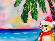 Buffalo City Distillery, Paint & Sip: "Deck the Palms"