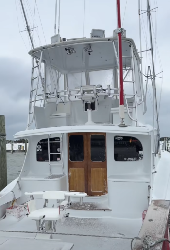 Oregon Inlet Fishing Center, First peak at the snowfall
