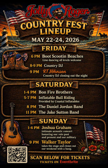 Jolly Roger Restaurant, "Shake the Sand Out Ya Boots" Country Fest!