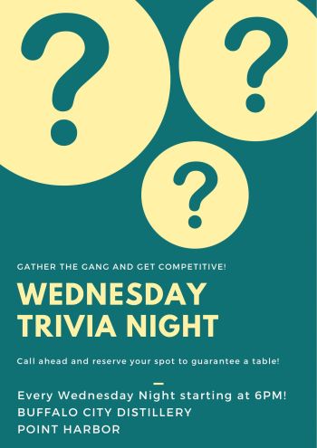 Buffalo City Distillery, Trivia Wednesday