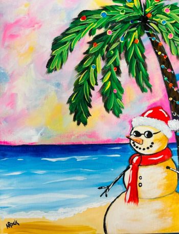Buffalo City Distillery, Paint & Sip: "Deck the Palms"
