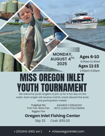 Miss Oregon Inlet II Head Boat Fishing, Annual Youth Fishing Tournament
