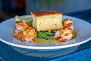 The Pony and the Boat Comfort Kitchen, Crab Stuffed Shrimp