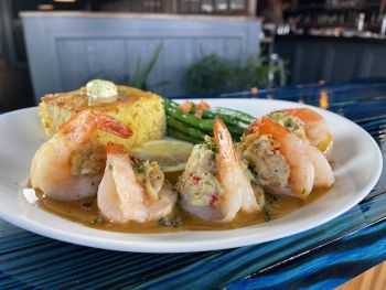 The Pony and the Boat Comfort Kitchen, Crab Stuffed Shrimp