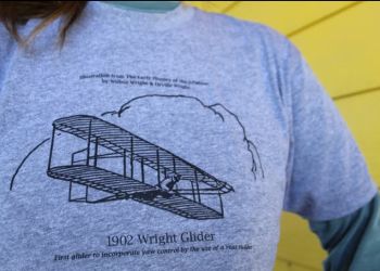 Kitty Hawk Kites, Wright Brothers Wright Glider Tee- Grey