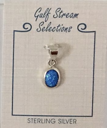 Gulf Stream Gifts, Small oval lab opal pendant