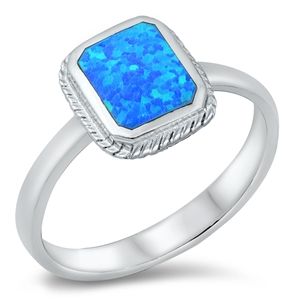 Gulf Stream Gifts, Blue Lab Opal Square Ring