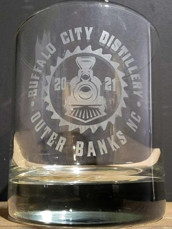 Buffalo City Distillery, Buffalo City Logo Rocks Glass