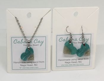 Gulf Stream Gifts, Heart Necklace & Earrings