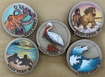 Gulf Stream Gifts, Wooden Nags Head Magnets