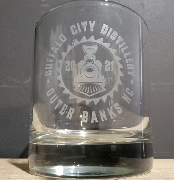 Buffalo City Distillery, Buffalo City Logo Rocks Glass