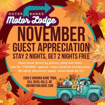 Outer Banks Motor Lodge, November Guest Appreciation