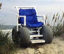Beach wheelchair for rent at Just For the Beach Rentals